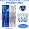 3-Pack Blue & Silver Foil Fringe Curtains 3.3x6.6ft Graduation Party Backdrop Decorations